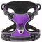 HEELE Harnais Chien, Harnais Chien Anti Traction, Réfléchissant, avec Poignée Rembourrée Contrôl, 2 Anneaux Métal, Harnais pour Petit Moyen et Grand Chien, Violet, S