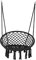 Boro Hängesessel, Schaukelkorb zum Aufhängen - Indoor und Outdoor geeignet - aus bequemem und stylischem Baumwollgewebe - Sitzfläche ca. 61cm - Belastbarkeit max. 150kg - Schwarz