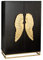 riess-ambiente.de Extravaganter Barschrank Angel 140cm schwarz Mangoholz mit goldenen Flügeln