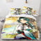 Qiuka Bettbezug Set Genshin Impact,Xiao as37,Bettwäsche für Kinder,140x200cm,Anime-Druckmuster Weihnachten Geburtstag Geschenk für Kind junger Spieler