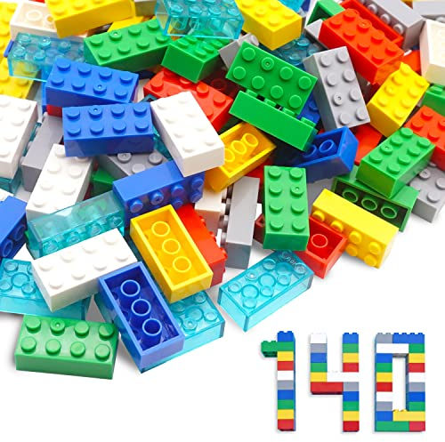 WYSWYG 140 Bausteine Steine, Hochwertig,Bunt, für Kinder & MOC-Liebhaber - 7 Farben