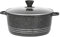Die Cast Stockpot - Aluminium Non Stick Coating Cooking Pot - Induction Stock Pot with Tempered Glass Lid with Steam Vent -Dishwasher Safe- (20-24- 28-32 cm) (28cm, Black-1)