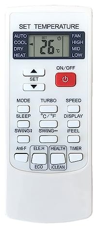 Wellclima Mando a Distancia de Aire Acondicionado YKR-H/102E - YKR-H/103E Compatible con el Mismo Modelo de Marca AUX Autif Argo Aukia Digital Clima Mundoclima Sendo Vortis Zephir, Wins y Otras
