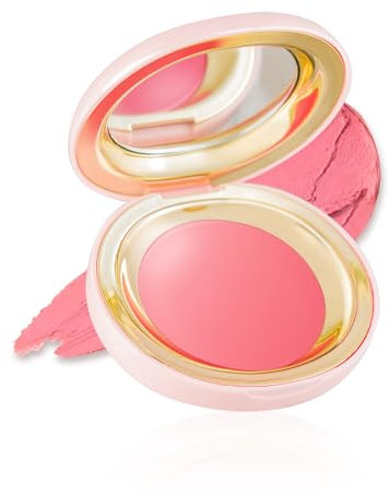 Waterproof Multi Cream Blush 2 in 1 Cream Blush with Mirror for Cheeks Eyes & Lip Long Lasting & Smooth Creamy For All Skin Types & Tones #Nearly Rose