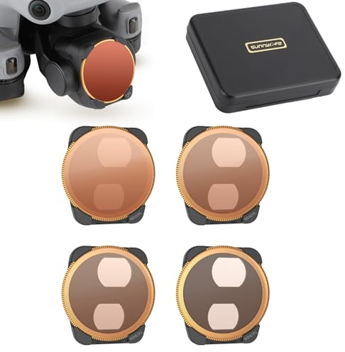 MotuTech ND/PL Filter für DJI Air 3 Objektivfilter, Drohne, Zubehör ND4PL/ND8PL/ND16PL/ND32PL, 4 Stück