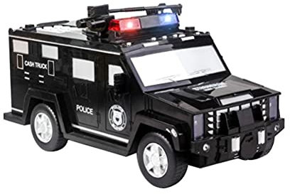 Alomejor Sparschwein für, LKW, Gepanzertes Auto, Münzbank mit Musik und Licht, Spardose, Passwort, Spardose für, Autobank (1)