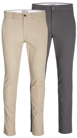 JACK & JONES Pantalones Chinos para Hombre, Vajilla, 33W / 32L