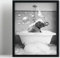Biufo Gerahmtes Wandposter Elefant auf Leinwand für Schlafzimmer Badezimmer Dekor (20,3 x 25,4 cm)