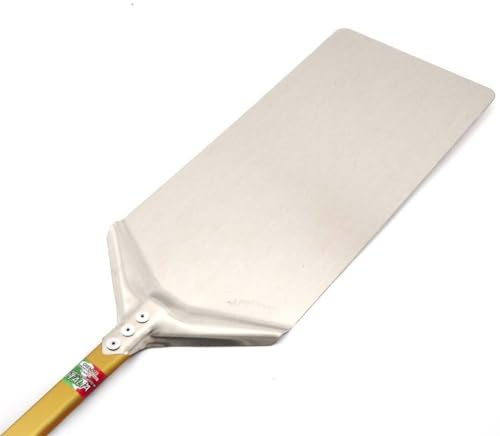 GIEMME - Pala para pizza con la Romana – Cabeza 23 x 40 cm mango 30/60/90 cm – Aluminio anodizado – Pala de pizza profesional (mango cm 60)