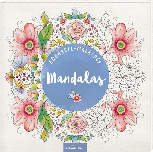 Aquarell-Malblock – Mandalas: Wunderbare Ausmalmotive und Mandalas, für Aquarell-Farben geeignet (Malprodukte für Erwachsene)