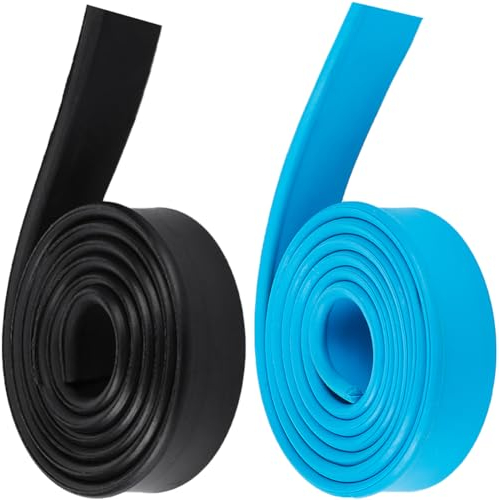 CRASPIRE 2Pcs Squeegee Rubber Replacement 41 Inch Silicone Rubber Blade Replacement Rubber Squeegee Scrubber Refill Head for Windows Shower Doors Glass Cleaning Black Blue