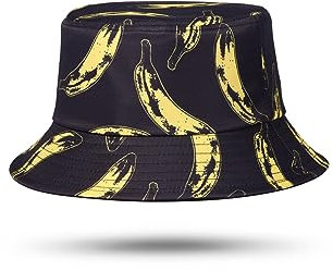 Fischerhut mit individuellem Logo, Unisex, trendig, leicht, Outdoor, heißer Spaß, Sommer, Strand, Urlaub, Ausflüge, Bananen-Gelb, One size