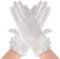 Lusofie Spitzen Handschuhe Kurze Weiß für Damen Elegante Kurze Handschuhe Spitze Dehnbare Handgelenklange mit Touchscreen für Halloween Braut Opernball Sommer Sonnenschutz UV Fahrhandschuhe