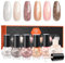 MODELONES Nagellack 6 PCS, Schnelltrocknend Glitzer Braun Gold Rosa, Weihnachten Ungiftig Auf Wasserbasis, Langanhaltend für DIY Salon Geschenk für Maniküre