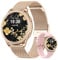 elfofle Smartwatch Donna con funzione telefonica, 1,32 IPS Screen IP68 Impermeabile /120 Modalità Sport/Orologio da Polso/SpO2/Ciclo Mestruale Monitor Sonno Diamond Smart per iOS Android Oro Rosa