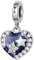 GOUWO Doppelstern Herz 925er Silber Charms Kompatibel mit Pandora Armband Halskette Schmuck für Frauen Mutter Tochter Geburtstag Halloween Muttertag Valentinstag Geschenke