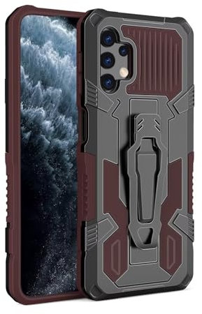 WOWUDI Case for iPhone 6s Plus with Belt Clip,[Military Grade Anti-Drop] Dual Layer PC + TPU Rugged with Stand Cover Case for iPhone 6s Plus- Brown