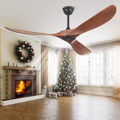 Ventiladores de techo de 52 pulgadas sin luces, ventilador de techo de