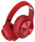 DOQAUS Cuffie senza fili Bluetooth Over-Ear 90 ore, cuffie Bluetooth over Ear, cuffie wireless con 3 modalità di musica, microfono integrato, rosso intenso
