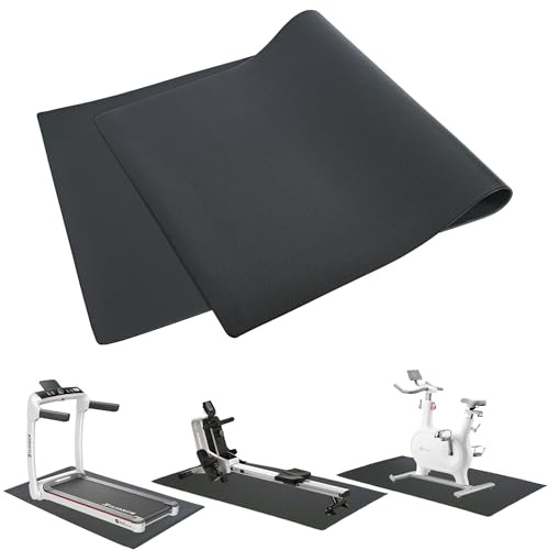 AKOZLIN Bodenschutzmatten, 6mm Hochdichte PVC-Bodenschutzmatten für Sportgeräte, Fitnessgeräte und Laufbänder, für Yoga und weitere Sportarten,turnmatte, gymnastikmatte,Yoga Matte