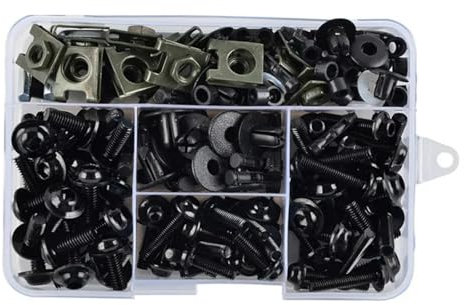 Motorrad Batterieschrauben Kompatibel Mit Ducati Für Multistrada1200 Panigalev4 V2 195-teiliges Motorrad-Körperschrauben-Set Und Für Schraubensatz Motorradverkleidung Für Schraubenzubehör(Black)