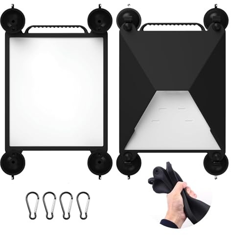 Buithafu Starlink Mini Auto Soporte – Kit de montaje con ventosa para techo/ventana | Máxima succión (15 kg) | Silicona antivibración | Incluye 4 mosquetones y funda protectora | para caravana y barco