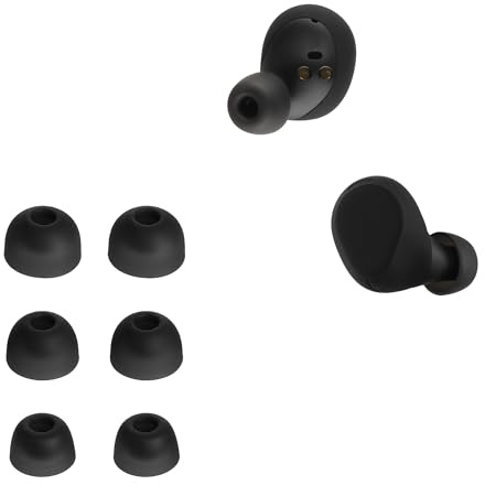 kwmobile 6X Silikonaufsätze für Jabra Elite 8 Active - Ersatz Ohrstöpsel in 3 Größen - Ear Tips für In-Ear Kopfhörer - Zubehör Ersatzpolster in Schwarz