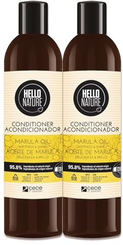 P-Beauty Naturkosmetik Conditioner mit Marulaöl - Haarmaske für trockenes, strapaziertes Haar, Glanz & Geschmeidigkeit - Haarpflege mit Vitamin C, Vitamin E und Omega-Fettsäuren (2x 300ml)