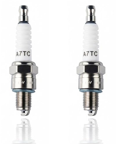 QZKJQDD 2 Stück A7TC Zündkerzen, Zündkerzen A7TC Ersatz, Zündkerze Rasenmäher, Zündkerzen für Rasenmäher, für GY6 50cc 70cc 90cc 110cc 125cc 150cc ATV Scooter Pit Dirt Bike Moped Go Kart Quad Buggy