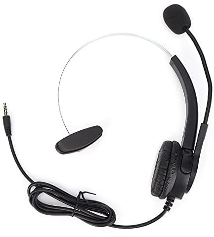 FAHZGK Kabelgebundenes Telefon-Headset für Festnetz- und Desktop-Telefone, Business-Call-Center-Headset mit geräuschunterdrückendem Mikrofon, 330° drehbare Ohrmuschel und verstellbares Ko (VH500-3.5