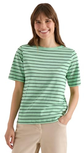 Damen T-Shirt mit Boatneck und Streifen