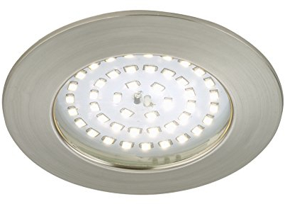 BRILONER Unaufdringlich edel: Diese LED Einbauleuchte verleiht mit seinem klaren Design im matt-nickel Finish jedem Einrichtungskonzept das gewisse Extra.