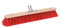 BawiTec Profi Straßenbesen, 100cm Breit/Lang, mit stabilem Metall-Stielhalter verschraubt, dichte rote Elaston-Kunststoff-Borsten, Kehrbesen, Besen, Werkstattbesen, ohne Besenstiel, Straßenschrubber
