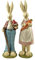 Osterhasen-Dekoration, Pärchen-Hase, Vogelschütten und Karotte, handbemalte Bastelstatue, Frühlings-Osterhasen-Figur, 22,9 cm H