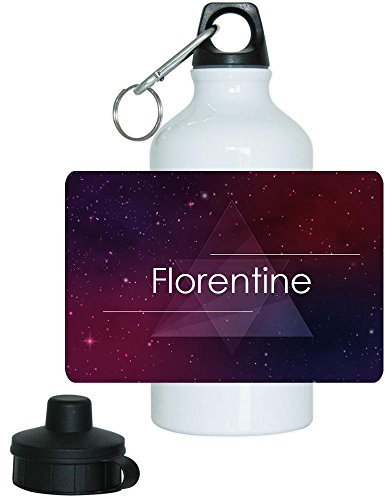 Eurofoto Trinkflasche mit Namen Florentine und schönem Motiv mit Universum und Sternen für Mädchen