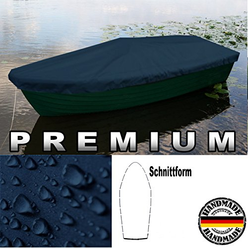 Premium Boot Persenning - Anka, Ruderboot, Schlauchboot, Angelboot & Co Bootsplane extrem reißfest (Dunkelblau, 400 cm x 150 cm)