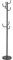 IDIMEX Porte-Manteaux Mila Portant pour vêtements sur Pied Hauteur 174 cm Socle Rond et 8 Crochets Dont 3 à mi-Hauteur, Meuble d'entrée en métal laqué Gris