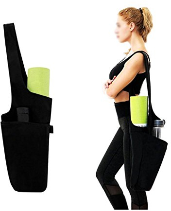 ONEGenug Vianber Yoga Matte Tasche, Faltbare Leinwand Yoga Übung Matte Tote Sling Carrier Schultertasche