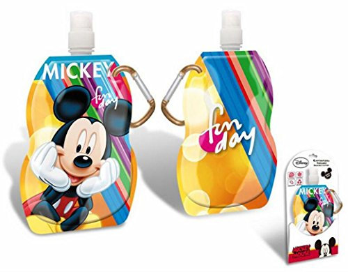Mickey Mouse KD-WD19498 Botella cantimplora Enrollable, Multicolor