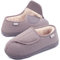 LongBay Women's Furry Memory Foam Diabetic Slippers Comfy Cozy Arthritis Edema House Shoes Grey 7 UK