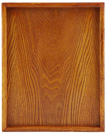 Vassoio per Alimenti in Legno Massello, Rettangolare Vassoio di Servizio da Tavola Frutta Tè Caffè Piatto Snack Alimentari Vassoio di Stoccaggio per Casa Ristorante Caffetteria Bar (30 * 24cm)
