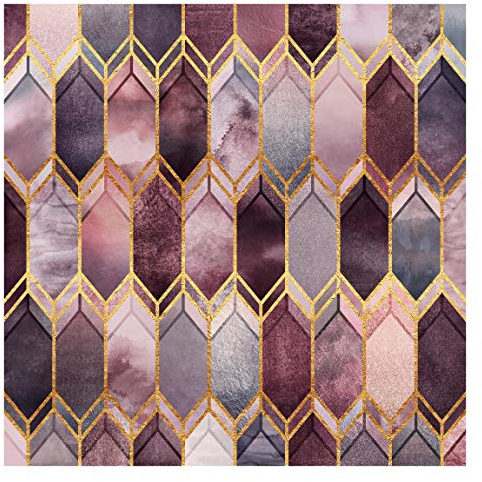 Bilderwelten Tapete selbstklebend - Glasmalerei geometrisch Rosé Gold - Vliestapete 192x192cm