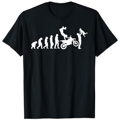 Biker Evolution Dad Motorcyclist Motorbike Motocross Gift T-Shirt