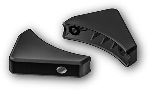 2 Stuhlgleiter Schalengleiter für Gebogene Oval-Rohre, Kunststoff, Schwarz