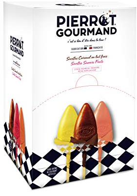 Sucettes Pierrot Gourmand caramel et fruits BTE DE 100