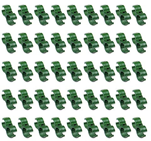 CENPEK 50pcs Green Adjustable Garden Trellis Plant Connector Flower Rattan Plastic Buckle Clip 11mm