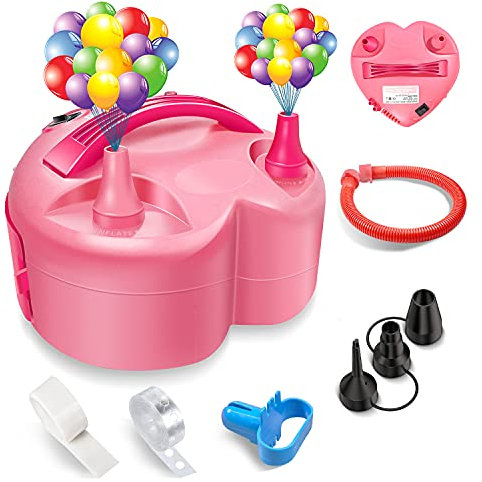 Pompe à Ballon,Everenty Pompe Ballon Anniversaire,Portable Gonfleur Electrique Ballon, Pompe électrique pour Ballons de Baudruche pour Fête, Mariage et Anniversaire,Festival Decorationns