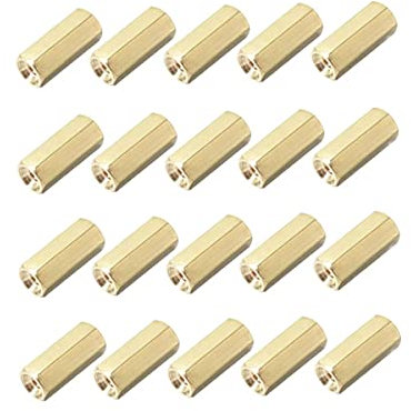 Dado esagonale femmina a femmina in ottone con dado esagonale M4 x 15 mm per drone quadcopter, computer e circuiti, confezione da 20