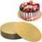 Tebery 30 Pack 12 Round Cake Boards Cake Plate, 12 Inch Gold Cake Circles Cardboard Base, Cake Pizza Circle Scalloped Gold Tart Decorating Base Stand