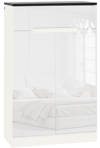 HOMCOM Scarpiera Slim 12 Paia 3 Ripiani Regolabili 60x32x100 cm Bianco | per Ingressi e Corridoi, con Cassetto, in Truciolato